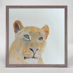Lioness - Mini Framed Canvas-Mini Framed Canvas-Jack and Jill Boutique