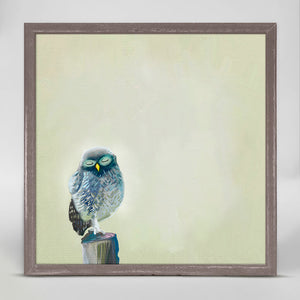 Little Baby Owlet - Mini Framed Canvas-Mini Framed Canvas-Jack and Jill Boutique