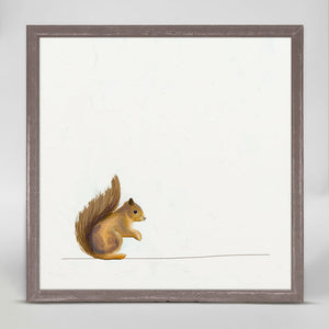 Little Brown Squirrel - Mini Framed Canvas-Mini Framed Canvas-Jack and Jill Boutique