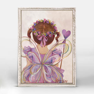 Little Fairy Princess - Brunette Mini Framed Canvas-Mini Framed Canvas-Jack and Jill Boutique