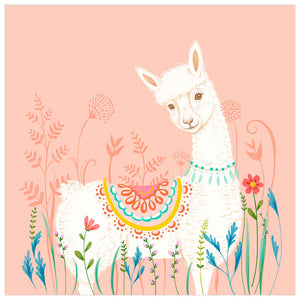 Little Llama On Pink Wall Art-Wall Art-Jack and Jill Boutique