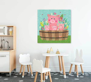 Little Pig Family Wall Art-Wall Art-Jack and Jill Boutique