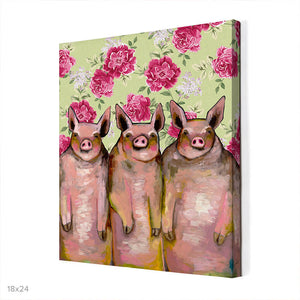 Little Piggies - Floral Wall Art-Wall Art-Jack and Jill Boutique