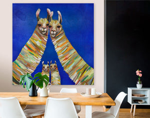 Llama Family Of Four Wall Art-Wall Art-Jack and Jill Boutique