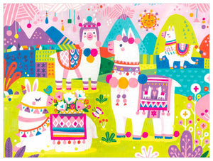 Llama Party Scene Wall Art-Wall Art-Jack and Jill Boutique