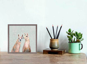 Llama Secrets - Mini Framed Canvas-Mini Framed Canvas-Jack and Jill Boutique