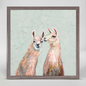 Llama Secrets - Mini Framed Canvas-Mini Framed Canvas-Jack and Jill Boutique