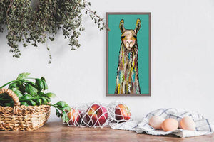 Llama - Mini Framed Canvas-Mini Framed Canvas-Jack and Jill Boutique