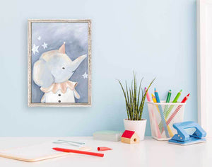 Look At The Stars - Ella The Elephant Mini Framed Canvas-Mini Framed Canvas-Jack and Jill Boutique