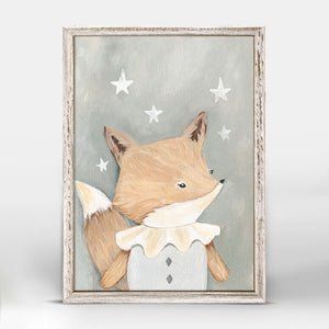 Look At The Stars - Finn The Fox Mini Framed Canvas-Mini Framed Canvas-Jack and Jill Boutique