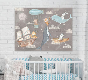 Look At The Stars - Nighttime Adventures - Blue Wall Art-Wall Art-Jack and Jill Boutique