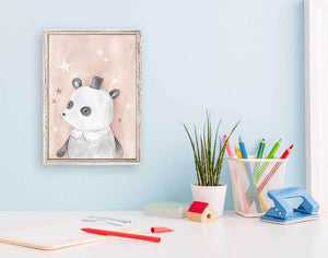 Look At The Stars - Quinn The Panda Mini Framed Canvas-Mini Framed Canvas-Jack and Jill Boutique