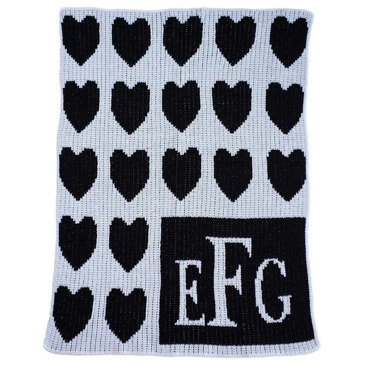 Lots of Hearts & Monogram Personalized Stroller Blanket or Baby Blanket-Blankets-Jack and Jill Boutique