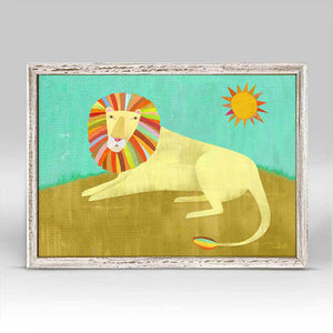 Lounging Lion - Mini Framed Canvas-Mini Framed Canvas-Jack and Jill Boutique