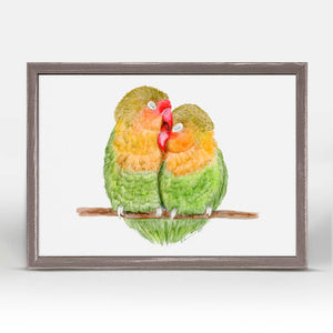 Love Birds Portrait - Mini Framed Canvas-Mini Framed Canvas-Jack and Jill Boutique