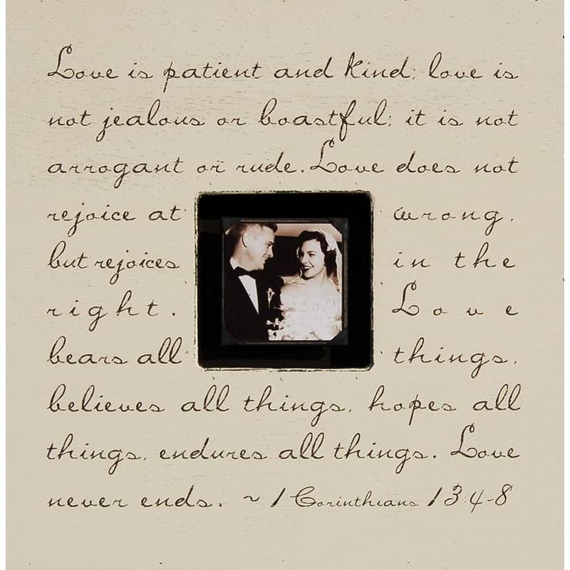 Handmade Wood Photobox with quote "Love Is Patient"-Photoboxes-Jack and Jill Boutique