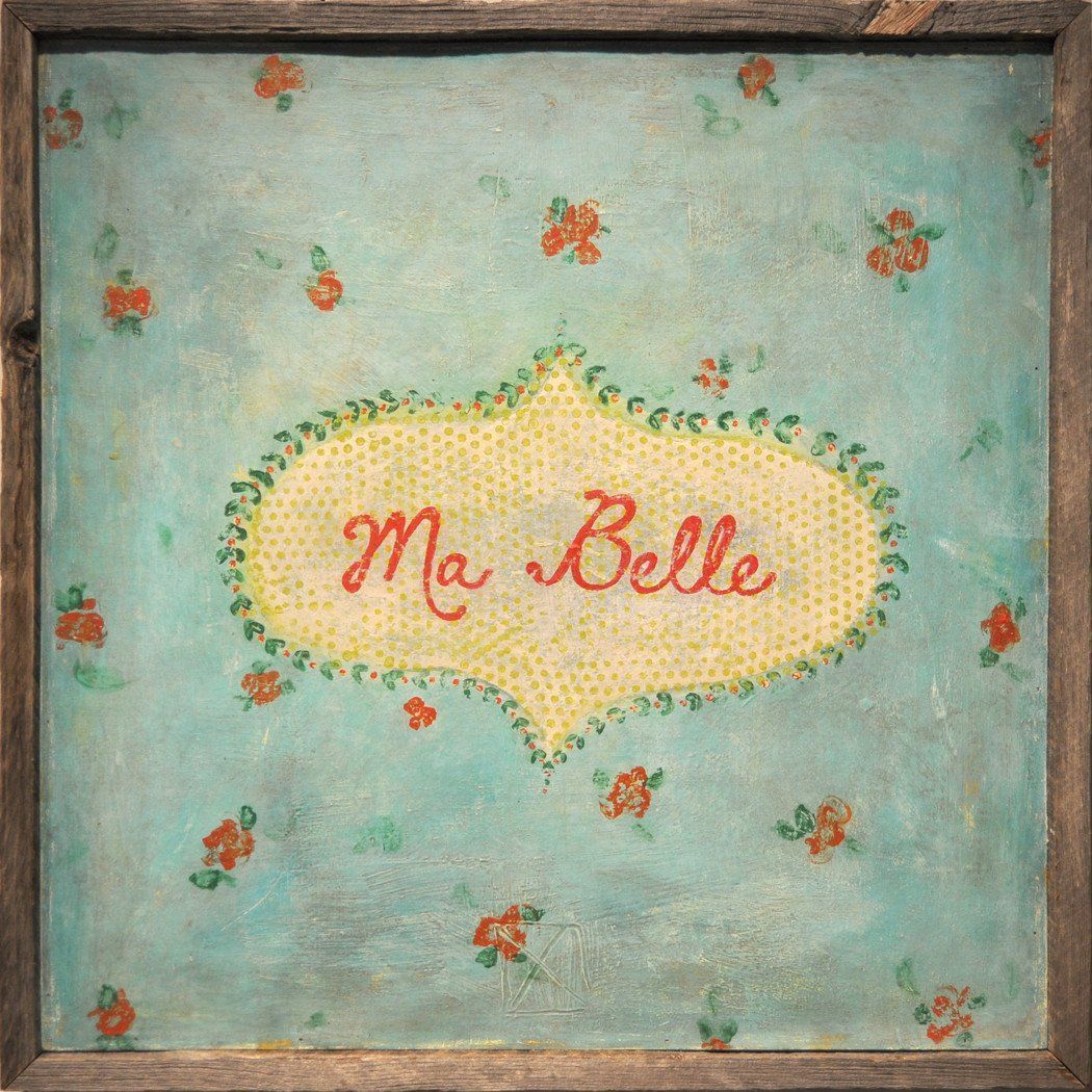 ART PRINT - Ma Belle-Art Print-23"x 23"-Grey Wood-Jack and Jill Boutique