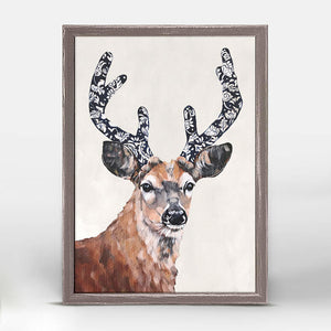Magnus The Buck on Neutral Mini Framed Canvas-Mini Framed Canvas-Jack and Jill Boutique