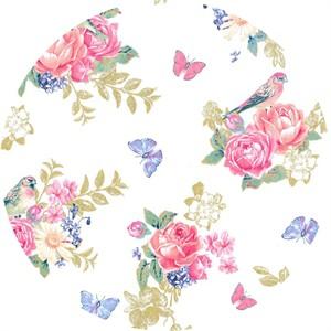 Tweet La Vie Birds Fabric by the Yard | 100% Cotton-Fabric-White-Jack and Jill Boutique