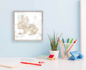 Mama And Baby Bunny - Mini Framed Canvas-Mini Framed Canvas-Jack and Jill Boutique