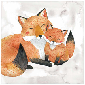 Mama And Baby Fox Wall Art-Wall Art-Jack and Jill Boutique