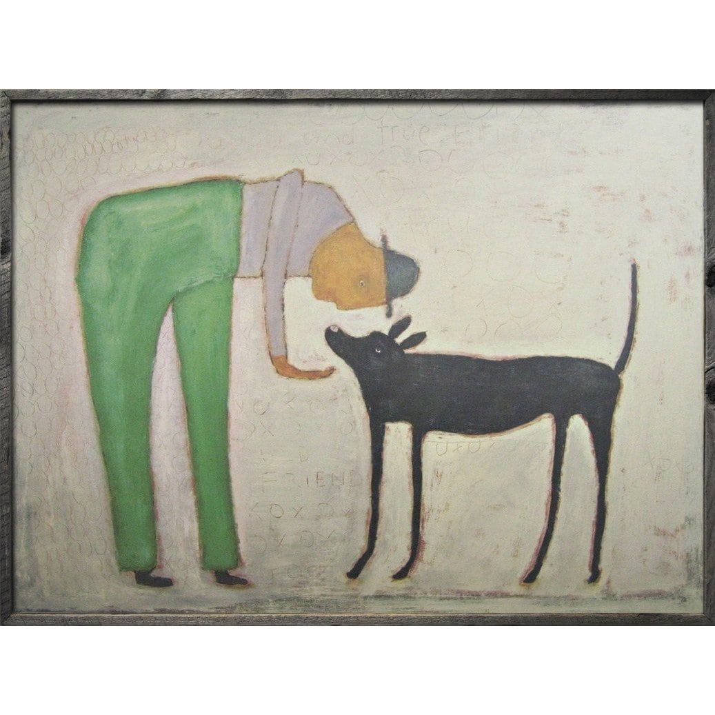ART PRINT - Man with Dog-Art Print-Jack and Jill Boutique