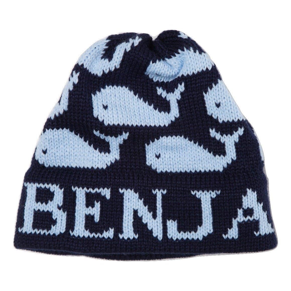 Many Whales Personalized Knit Hat-Hats-Jack and Jill Boutique