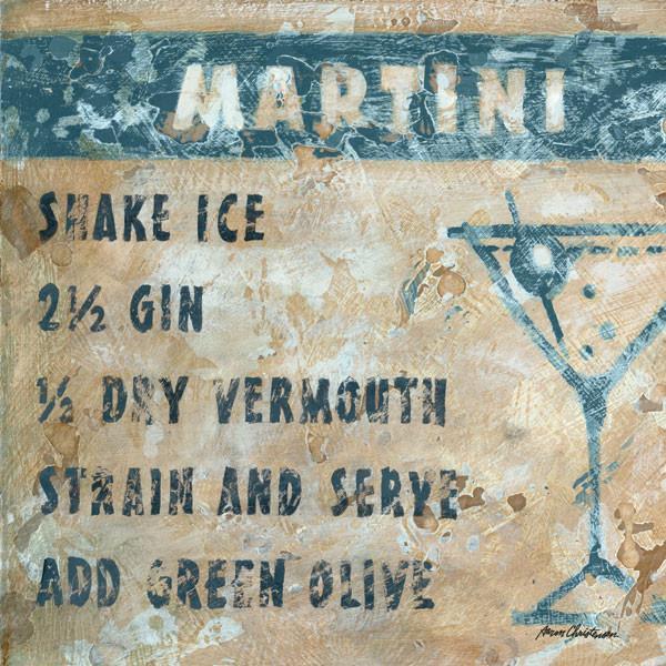 Martini Recipe | Happy Hour Art Collection | Canvas Art Prints-Canvas Wall Art-Jack and Jill Boutique