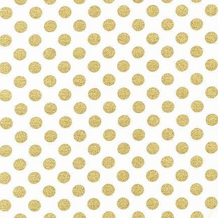 Metallic Gold Dots Fabric | 100% Cotton-Fabric-Jack and Jill Boutique