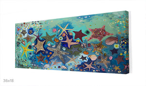Metallic Starfish Wall Art-Wall Art-Jack and Jill Boutique