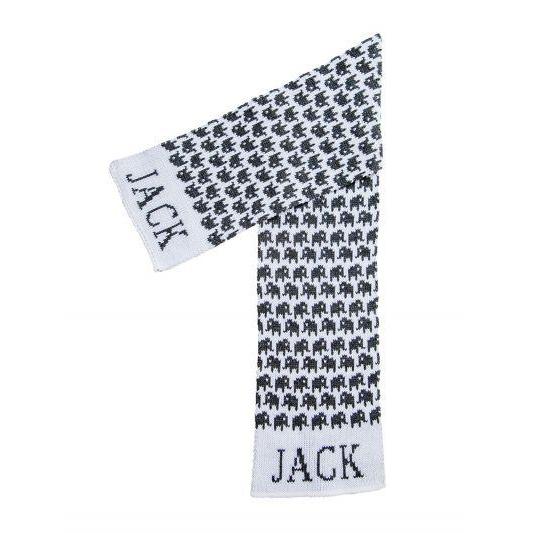 Mini Elephants Personalized Knit Scarf-Hats-Jack and Jill Boutique