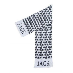 Mini Elephants Personalized Knit Scarf-Hats-Jack and Jill Boutique