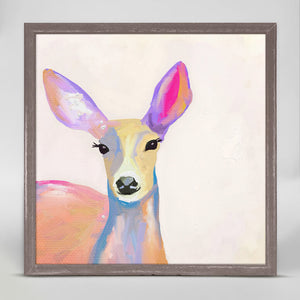 Miss Deer - Mini Framed Canvas-Mini Framed Canvas-Jack and Jill Boutique
