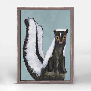 Miss Skunk - Mini Framed Canvas-Mini Framed Canvas-Jack and Jill Boutique