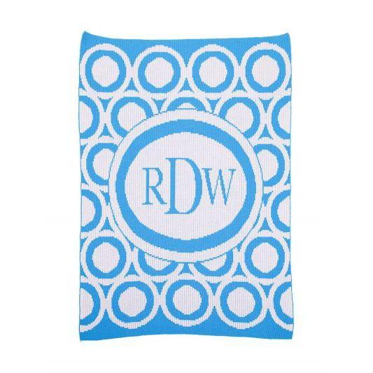 Mod Circles & Monogram Personalized Blanket-Blankets-Jack and Jill Boutique