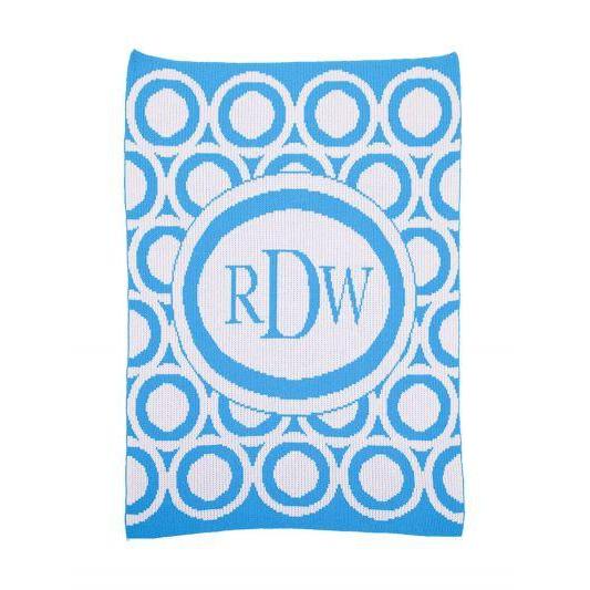 Mod Circles & Monogram Personalized Blanket-Blankets-Jack and Jill Boutique