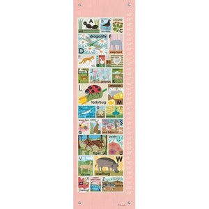 Modern Alphabet on Pink Growth Charts-Growth Charts-Jack and Jill Boutique