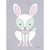 Modern Animals - Bunny | Canvas Wall Art-Canvas Wall Art-Jack and Jill Boutique