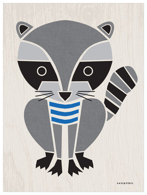 Modern Animals - Raccoon Wall Art-Wall Art-Jack and Jill Boutique
