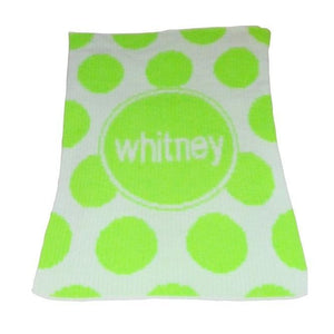 Modern Polka Dot & Name Personalized Stroller Blanket or Baby Blanket-Blankets-Jack and Jill Boutique