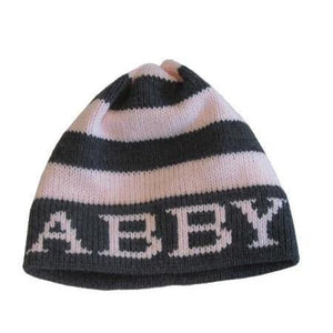 Modern Stripe Personalized Knit Hat-Hats-Jack and Jill Boutique