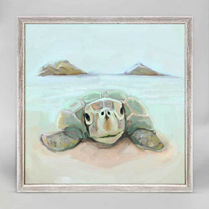 Mokulua Turtle - Mini Framed Canvas-Mini Framed Canvas-Jack and Jill Boutique