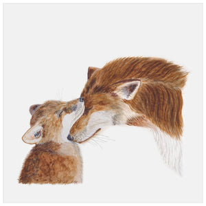 Mom and Baby Foxes Wall Art-Wall Art-Jack and Jill Boutique
