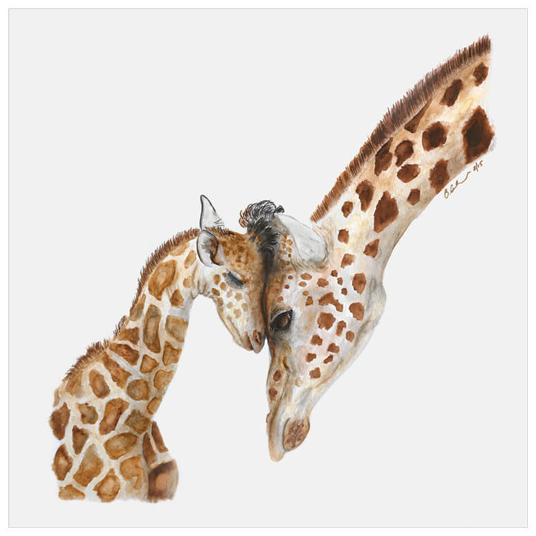 Mom and Baby Giraffes Wall Art-Wall Art-Jack and Jill Boutique
