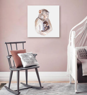 Mom and Baby Monkeys Wall Art-Wall Art-Jack and Jill Boutique