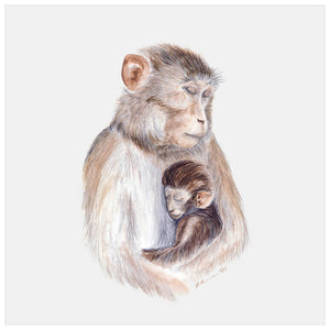 Mom and Baby Monkeys Wall Art-Wall Art-Jack and Jill Boutique