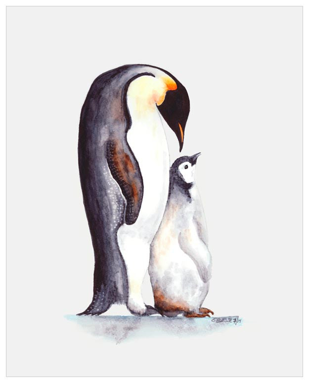 Mom and Baby Penguins Wall Art-Wall Art-Jack and Jill Boutique
