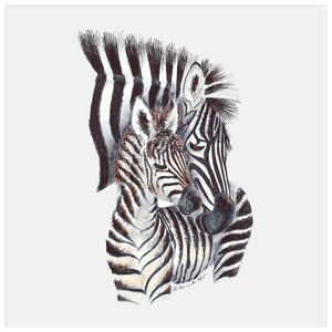 Mom and Baby Zebras Wall Art-Wall Art-Jack and Jill Boutique