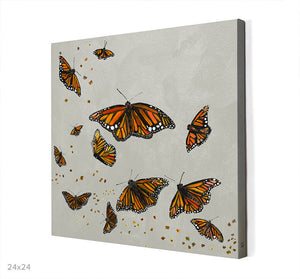 Monarchs - Silver Wall Art-Wall Art-Jack and Jill Boutique