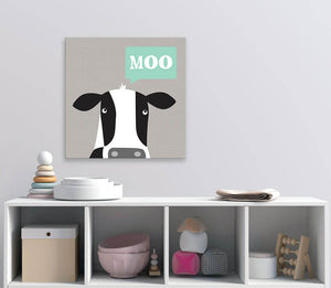 Moo - Cow Wall Art-Wall Art-Jack and Jill Boutique